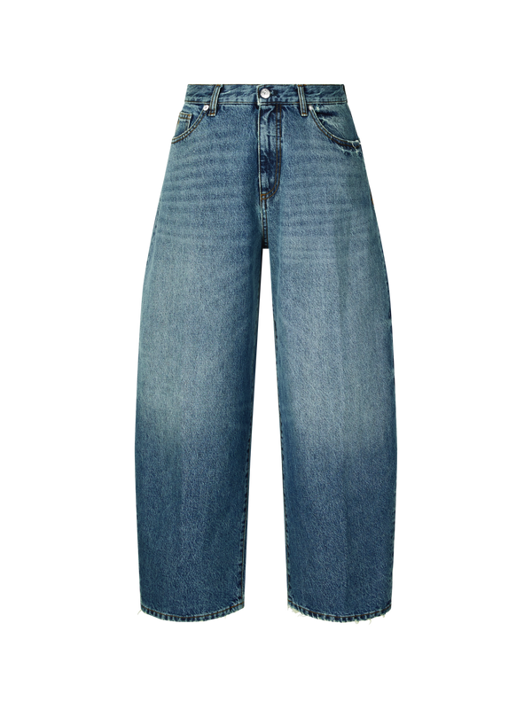 Boyfriend-Fit Jeans 'Milena' Mittelblau