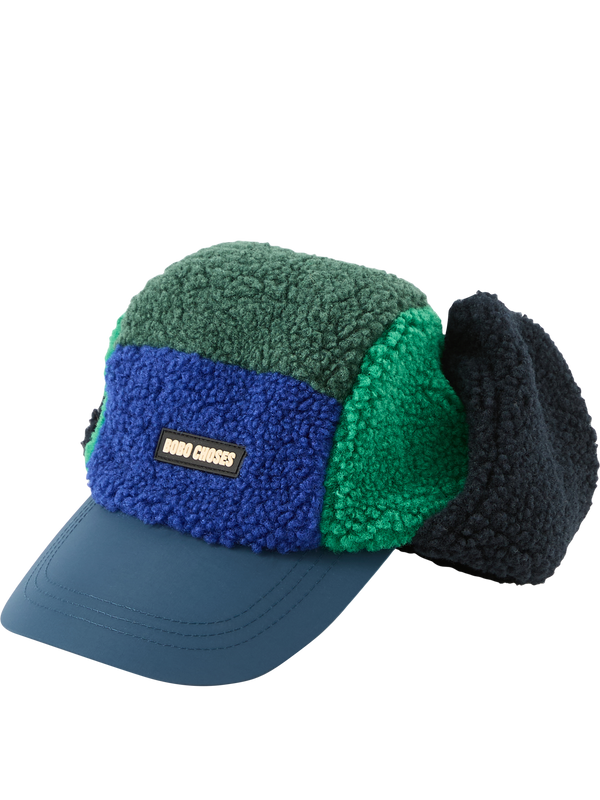 Chapka with logo patch navy blue