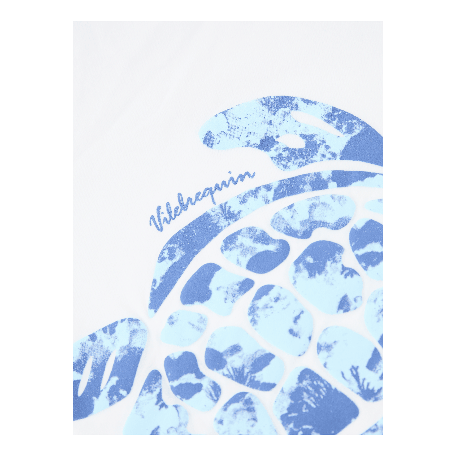 Vilebrequin T-Shirt mit Turtle Print Weiß, Frontansicht – UNGER.DE