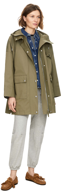 Taillierter Parka Khaki