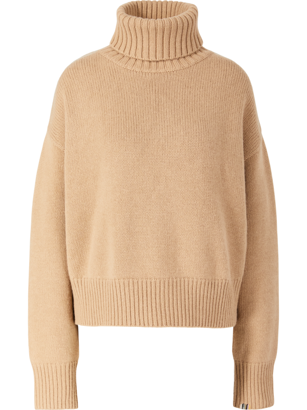 Cashmere-Pullover 'n°434 crop xtra' Camel