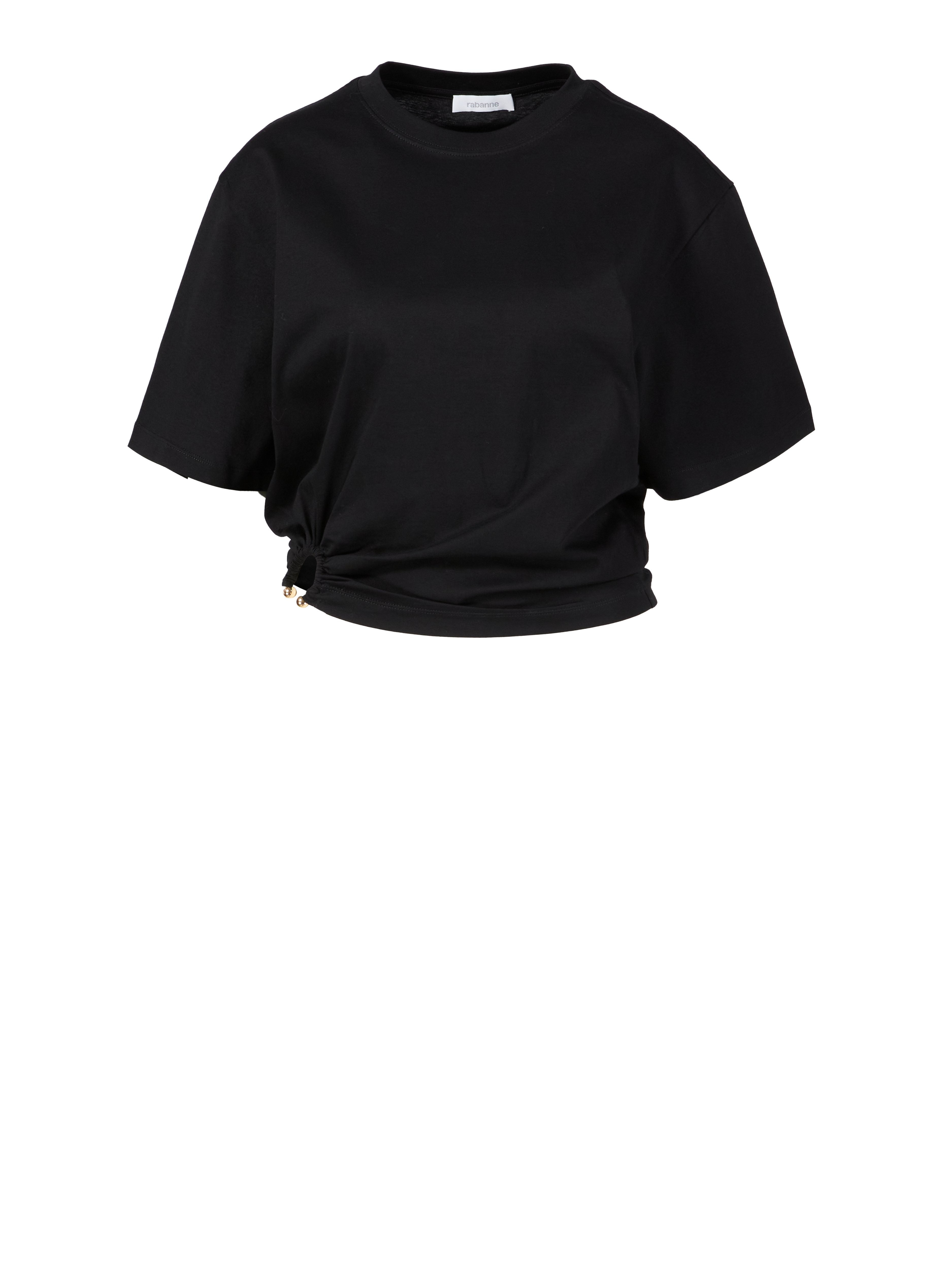 Oversized T-Shirt mit Ring Schwarz