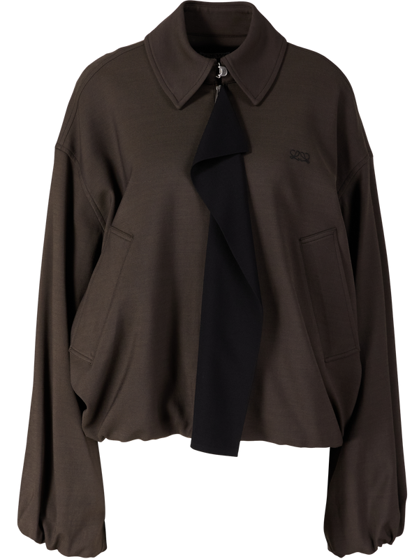 Blousonjacke mit Anagram-Stickerei Braun