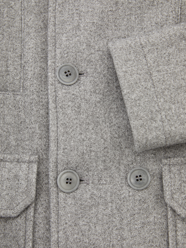 Mantel mit Weste Grau