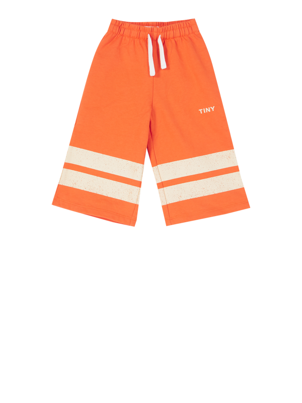 Baumwollhose mit Streifen Orange