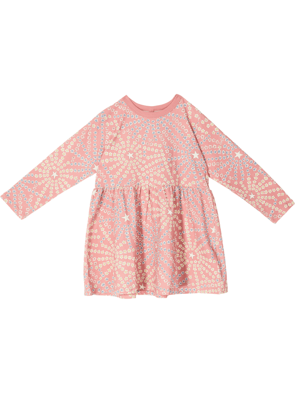 Jerseykleid mit Sternenmotive Rosa
