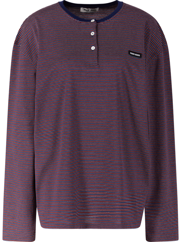 Gestreiftes Longsleeve Marineblau