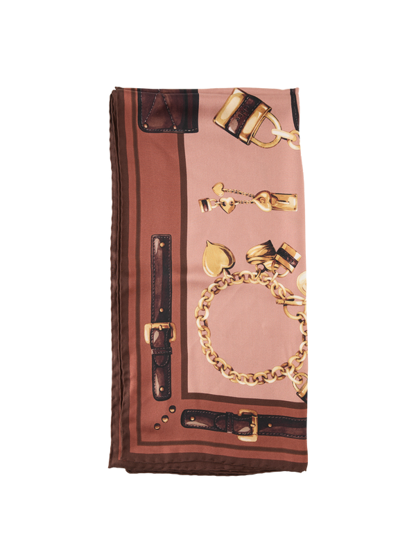 Silk scarf 'Paddington' brown