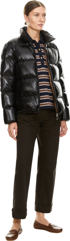 'Abbadia' Short Down Jacket – Black