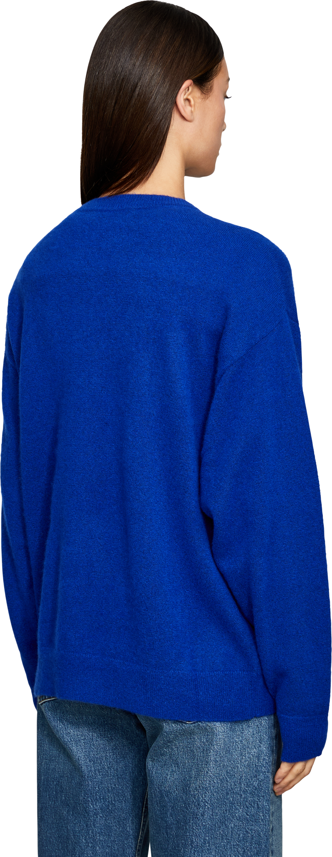 Iris von Arnim Cashmere-Seidenpullover 'KALENA 50' Marine, Rückansicht – UNGER.DE