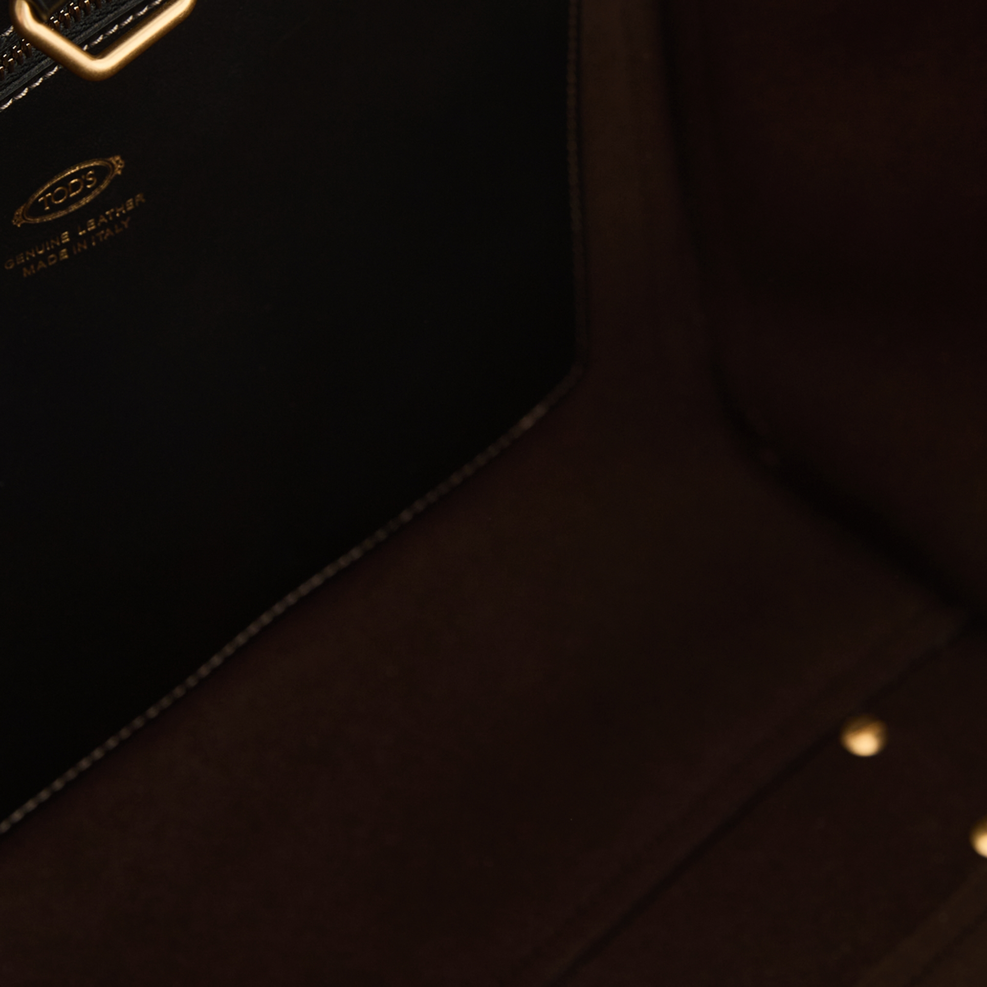 TOD'S Shopper 'T Timeless Medium' Dunkelbraun, Detailansicht – UNGER.DE