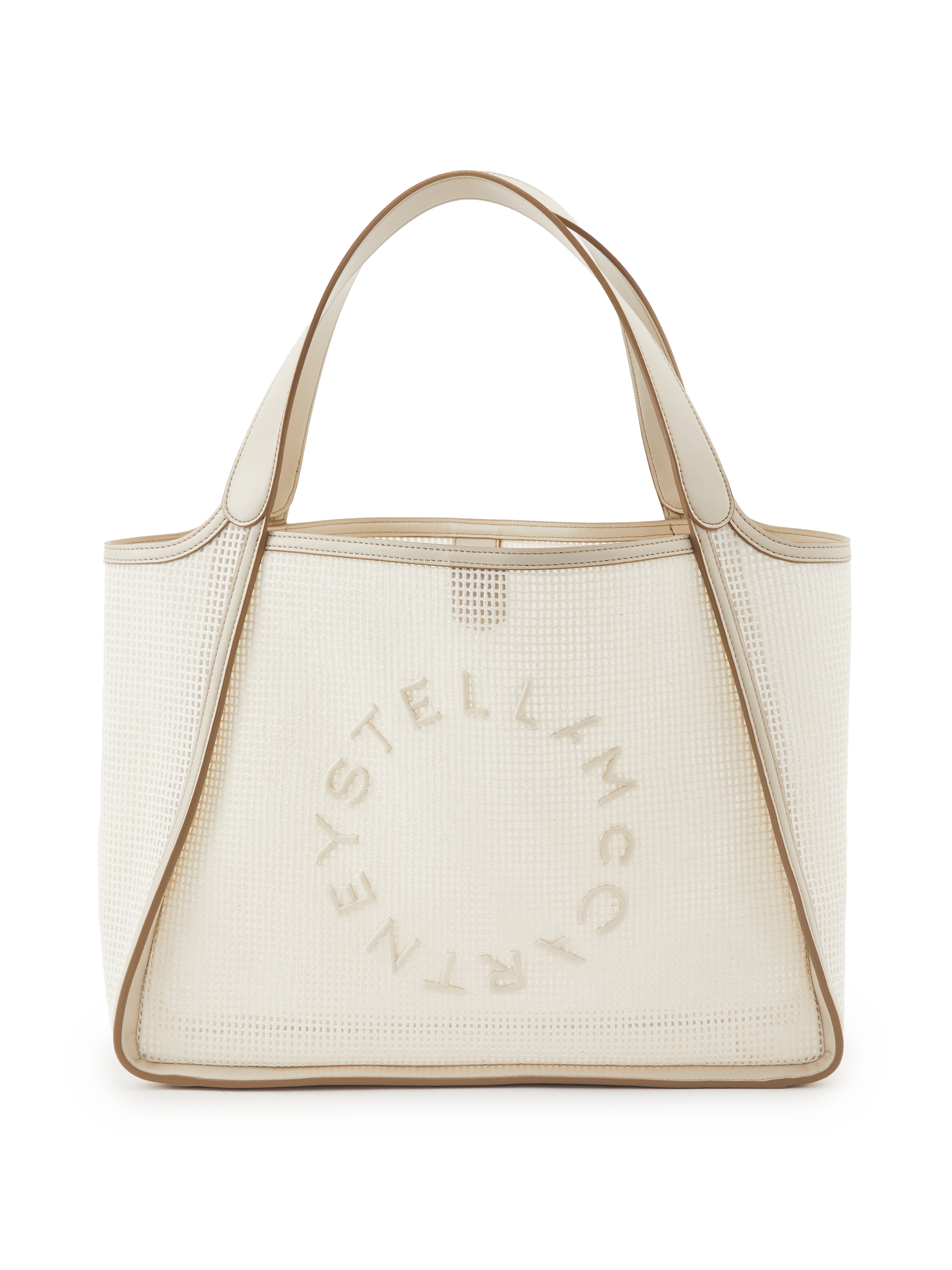 Tasche 'Eco Embroidered Mesh' Créme