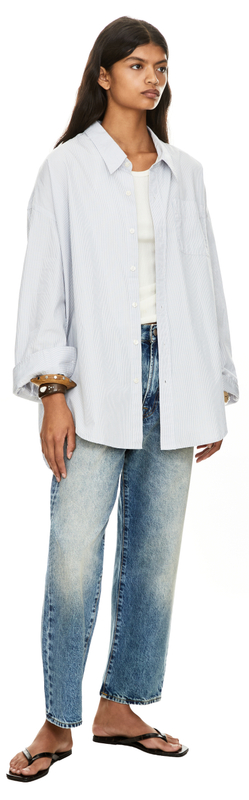 Relaxed-Fit-Jeans 'Boyfriend' Hellblau