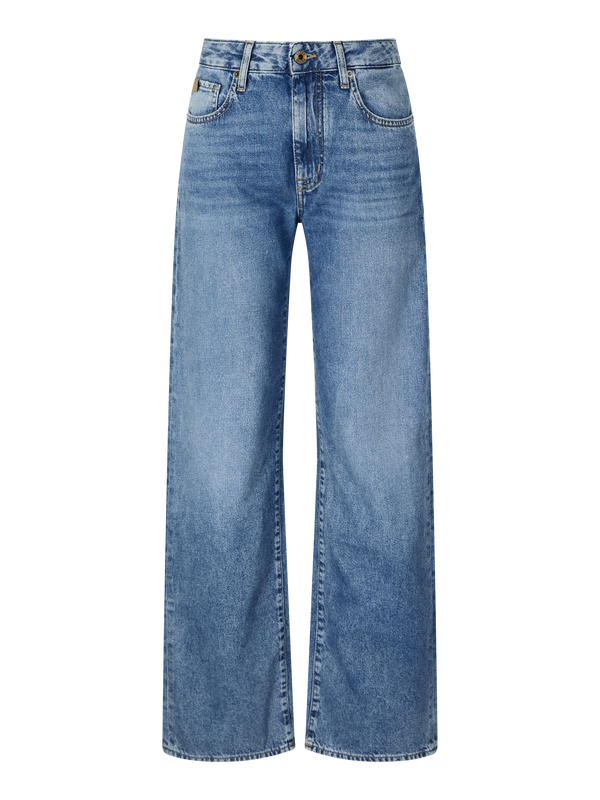 Straight-Cut Jeans 'Hailey' Mittelblau