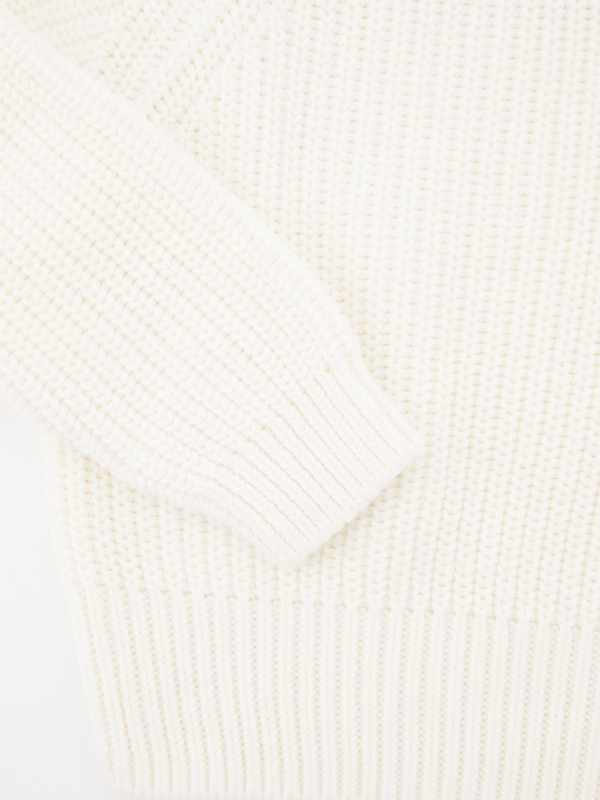 Strickpullover aus Baumwolle Crème