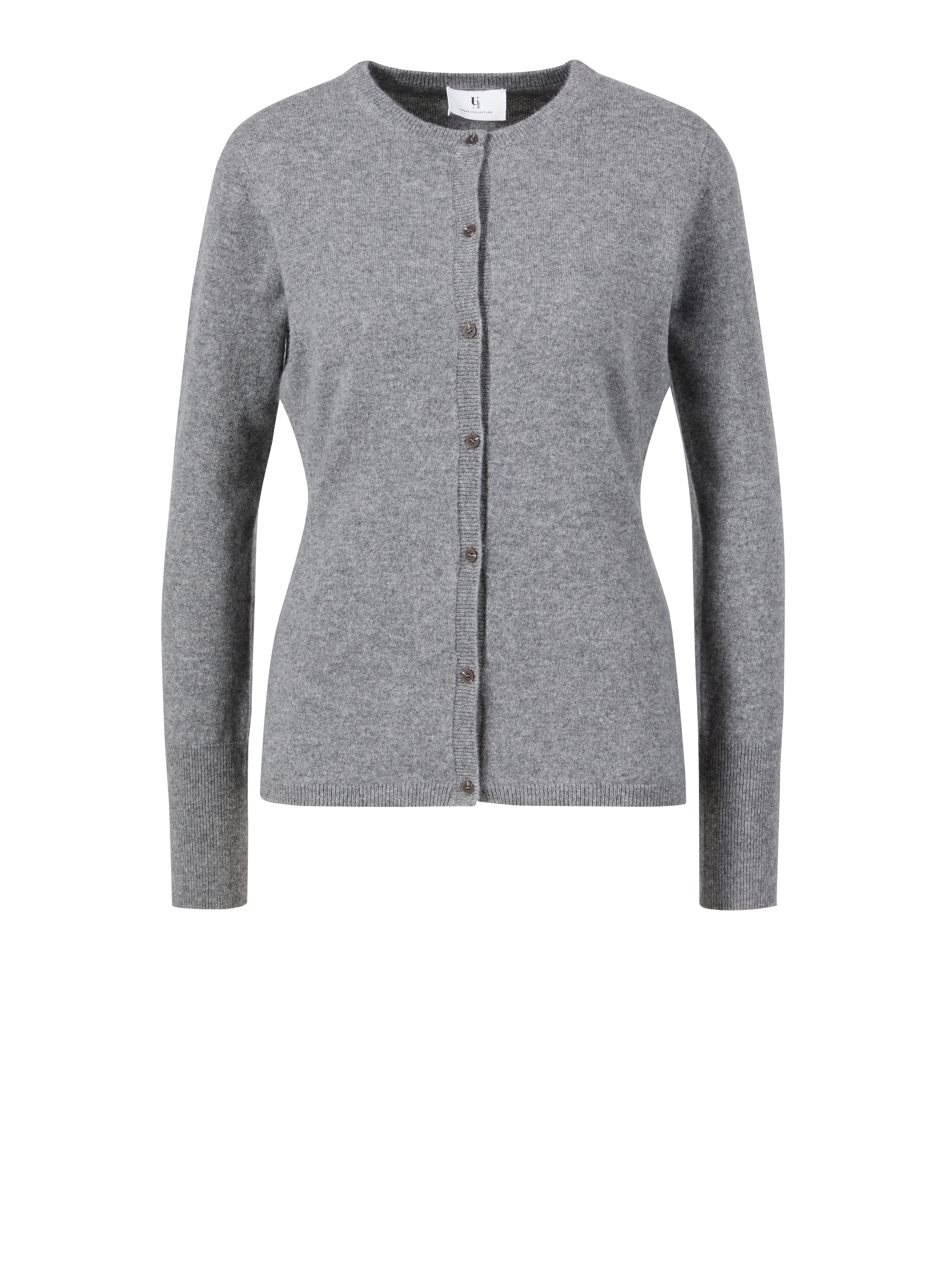 Cashmere-Strickjacke Grau