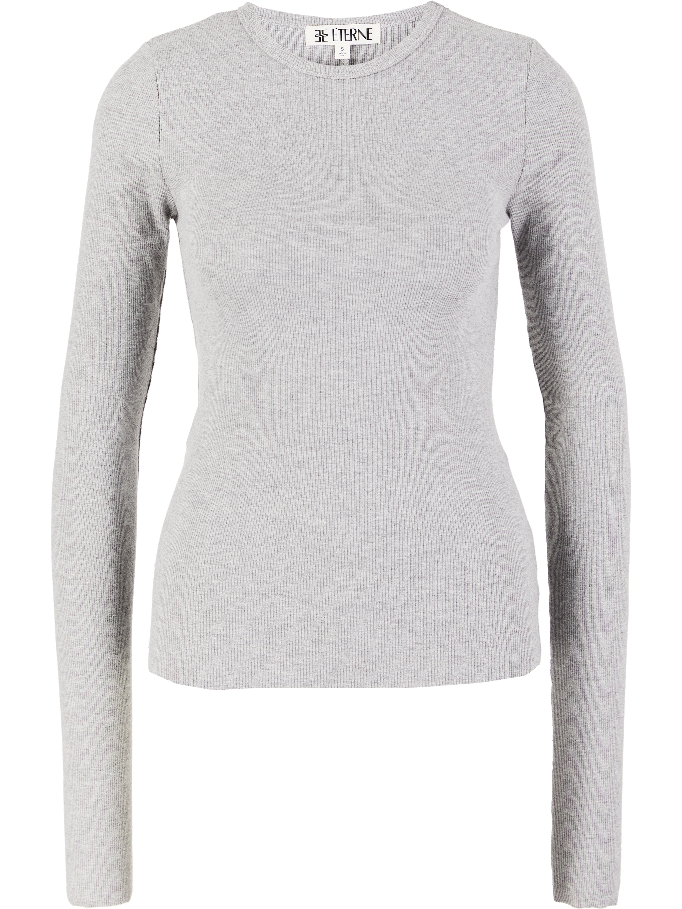 Ribbed long sleeve shirt Grey