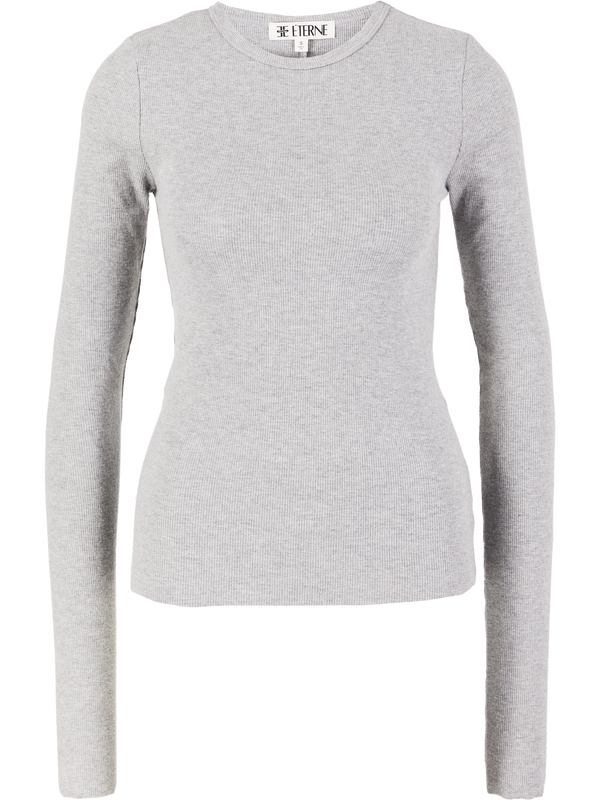 Ribbed long sleeve shirt Grey