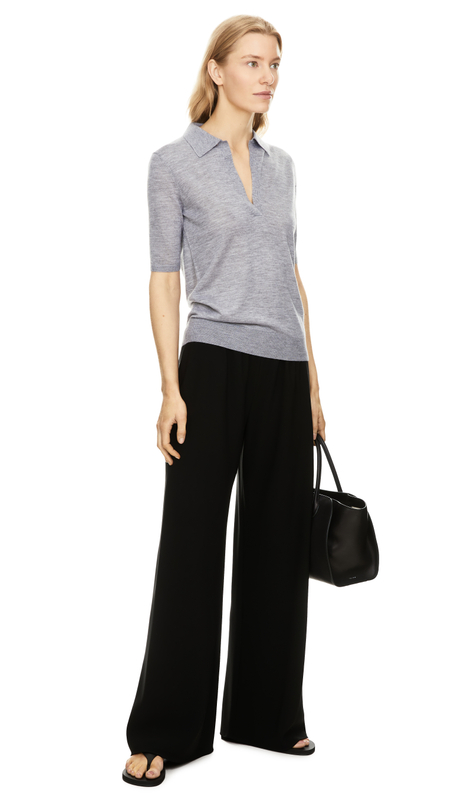 Cashmere-Poloshirt 'Frank' Grau