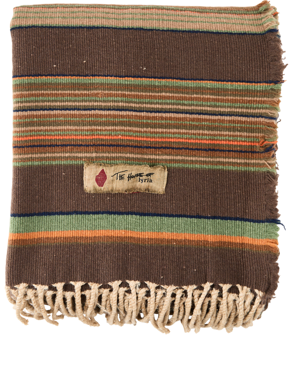 'Nazca' cashmere and silk plaid wrap – multi-coloured
