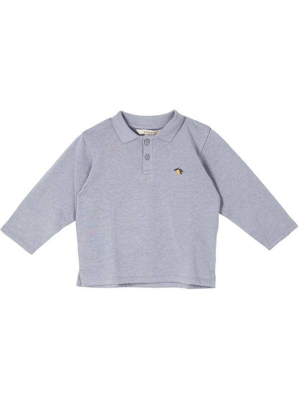 Sweatshirt 'Spotty' mit Polokragen Blau