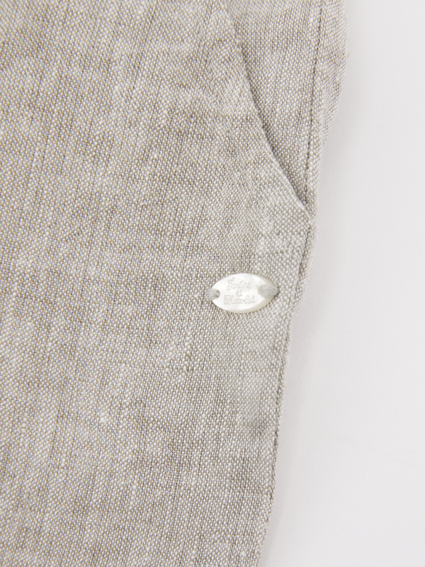 Leinenhose mit Gürtel Khaki