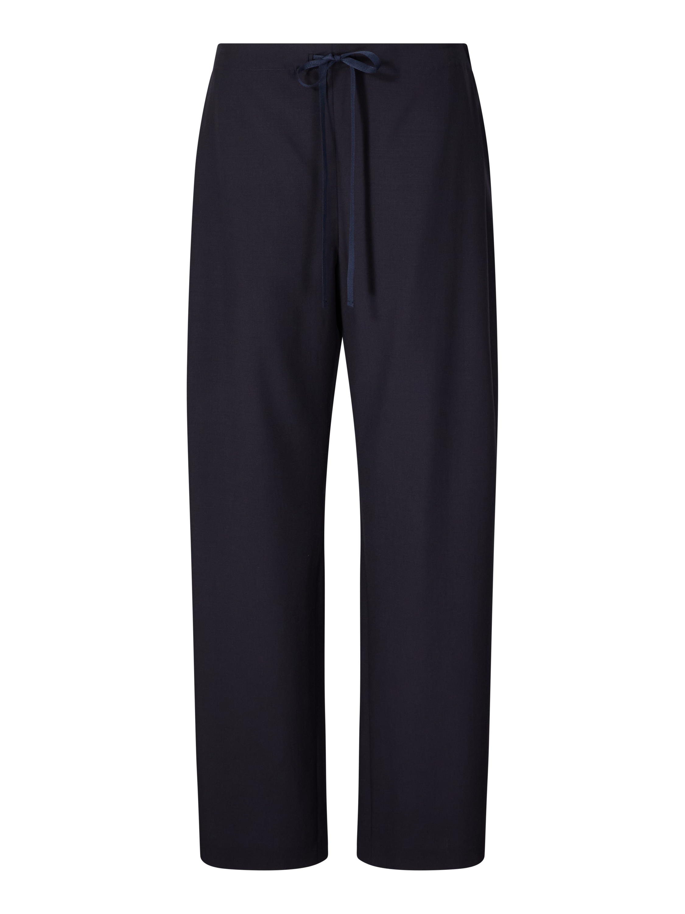 Wollhose 'Rohen' mit Bindegürtel Marineblau