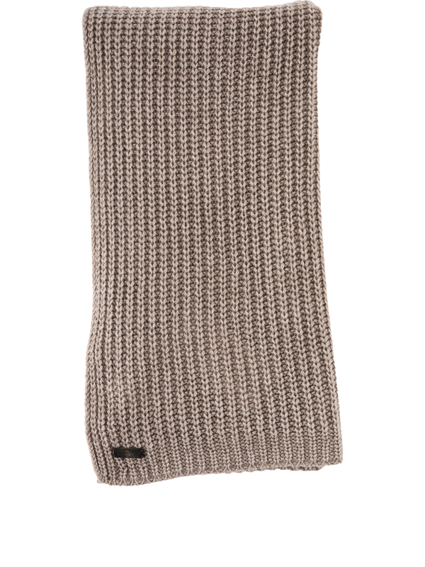 'Harva' Cashmere Scarf, Taupe, Stonewashed