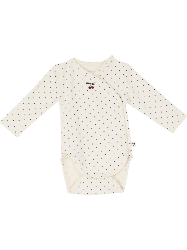 Polka-dot 'Newborn' bodysuit, navy blue