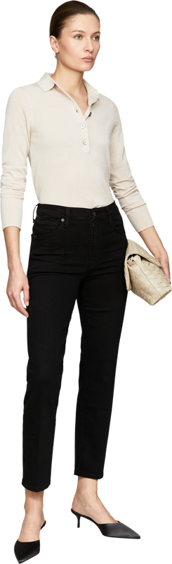Straight-Leg Jeans 'Caia' Schwarz