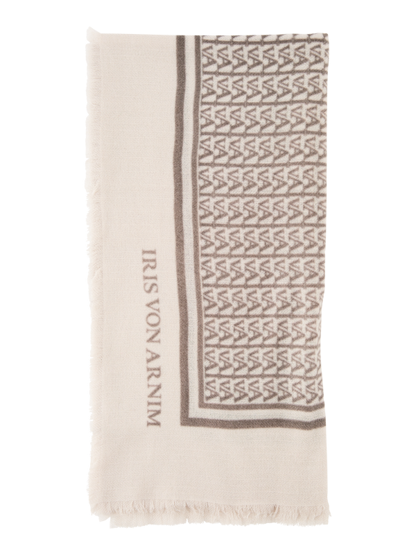 Cashmere-Tuch 'Iris Small' Gravel/Schokolade