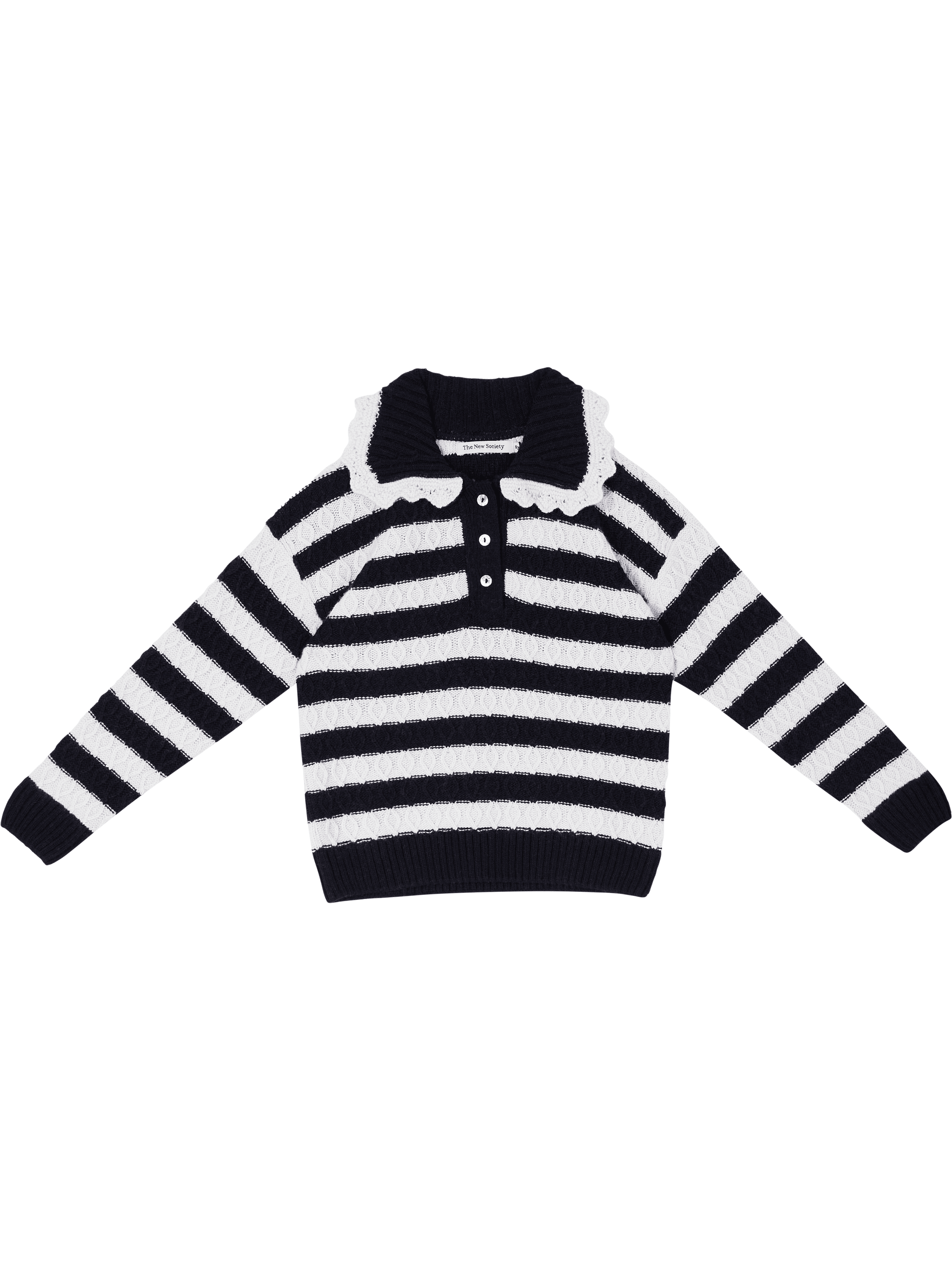 The New Society Gestreifter Polopullover 'Reverie Polo' Multi, Produktansicht – UNGER.DE