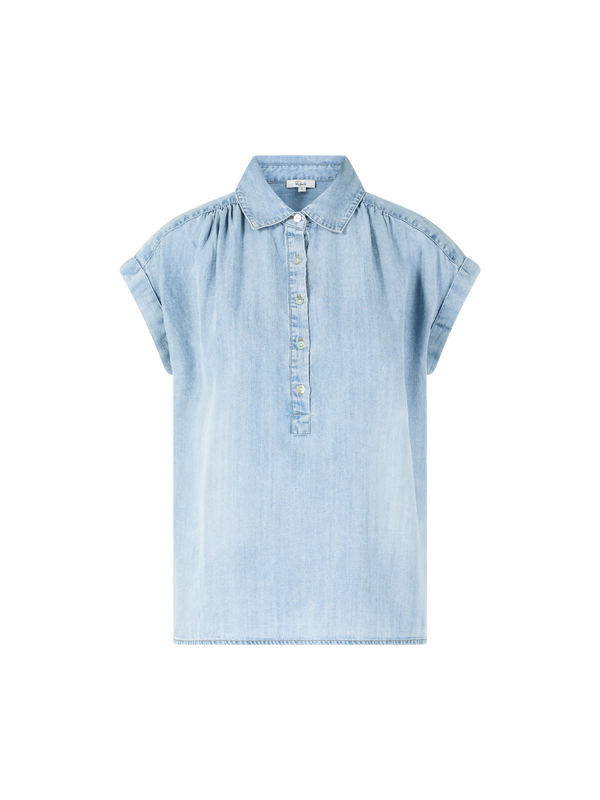 Kurzärmeliges Hemd 'Tuscany' Mittelblau