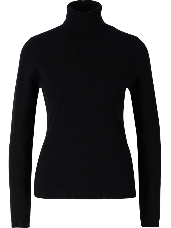 Cashmere-Pullover mit Rollkragen Schwarz