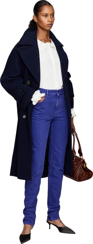 Embroidered silk blouse with ruffles white