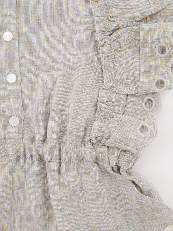 Leinen-Jumpsuit Khaki