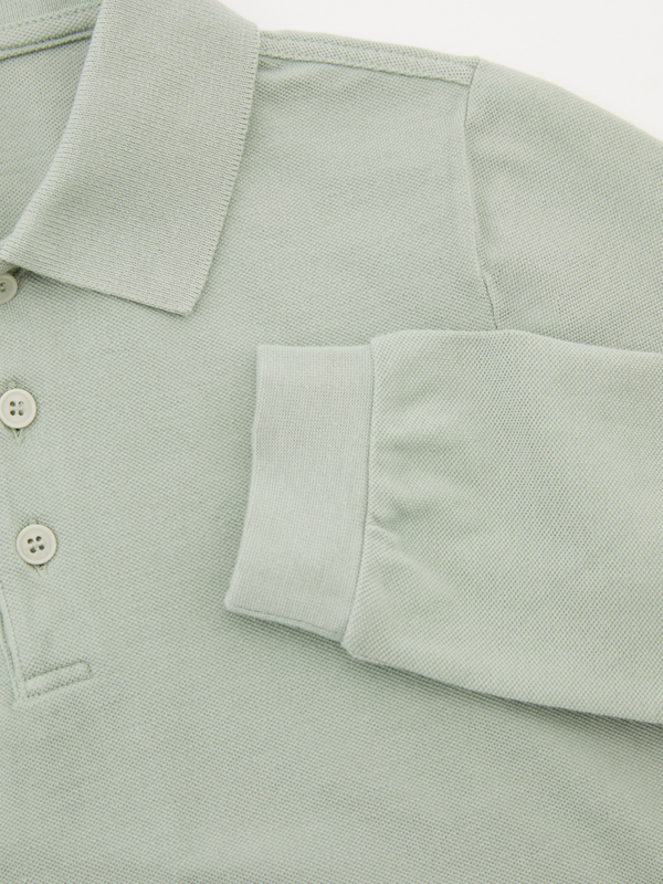 Baumwoll-Poloshirt Salbei