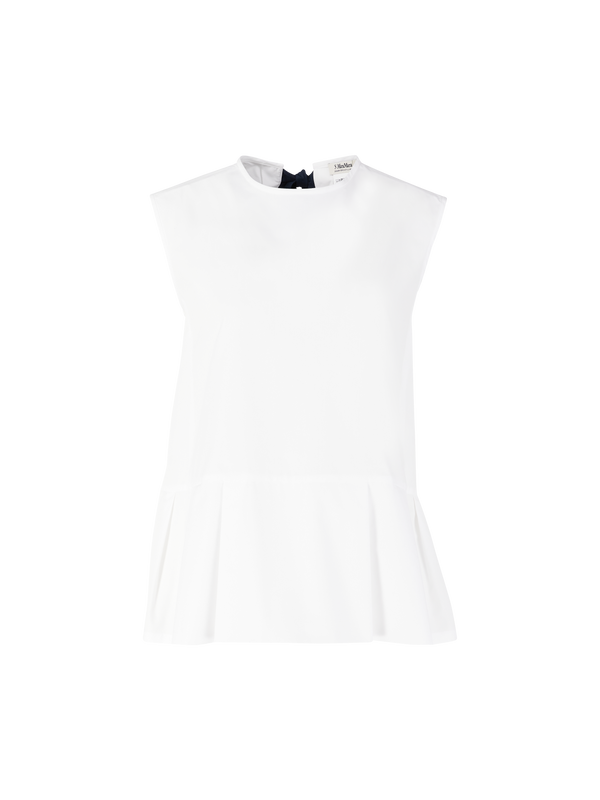 Ausgestelltes Top 'Brava' mit Bindeband Weiß