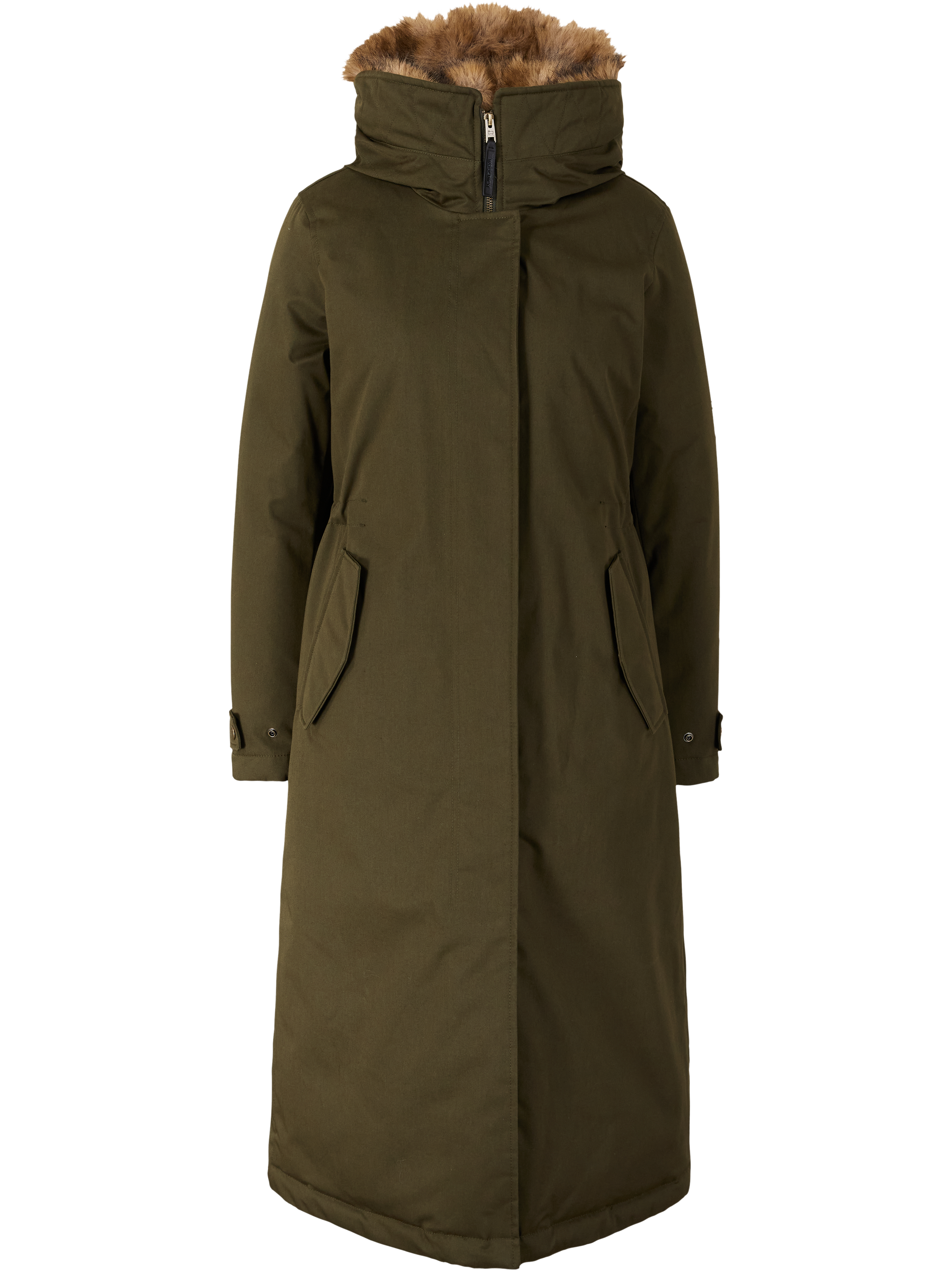 Woolrich Langer Parka 'Best' Dunkelgrün, Produktansicht – UNGER.DE