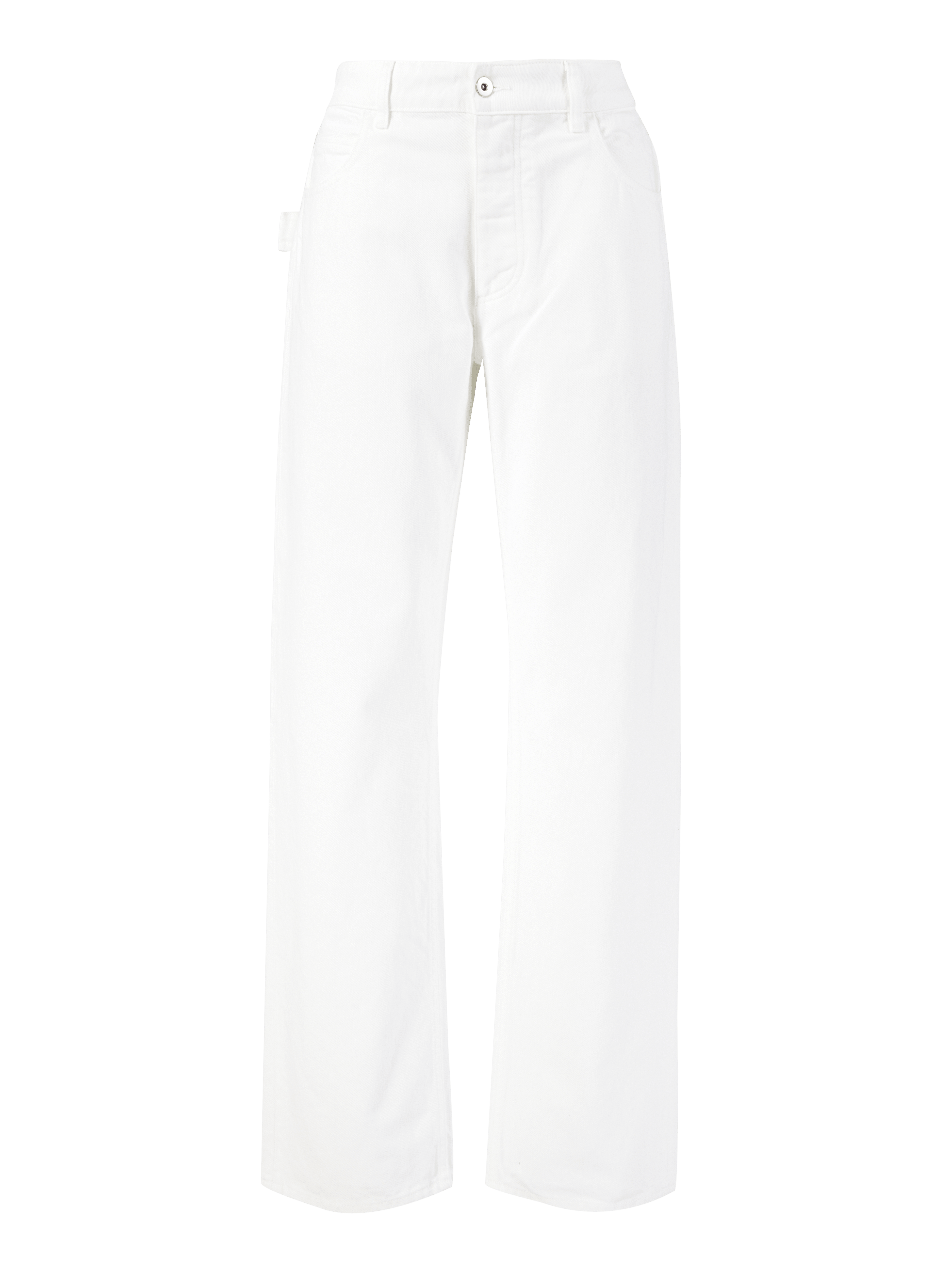 Wide-Leg Jeans Weiß