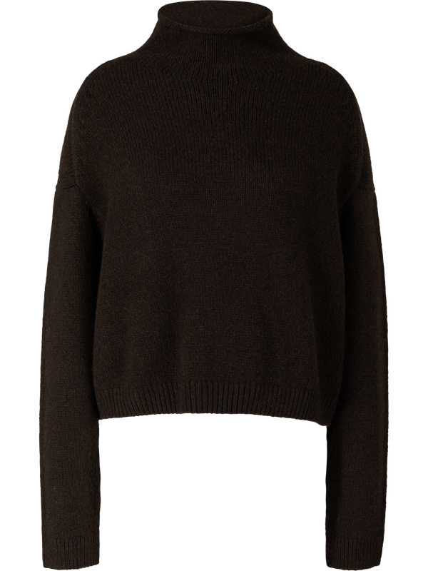 'Marke' cashmere turtleneck jumper dark brown