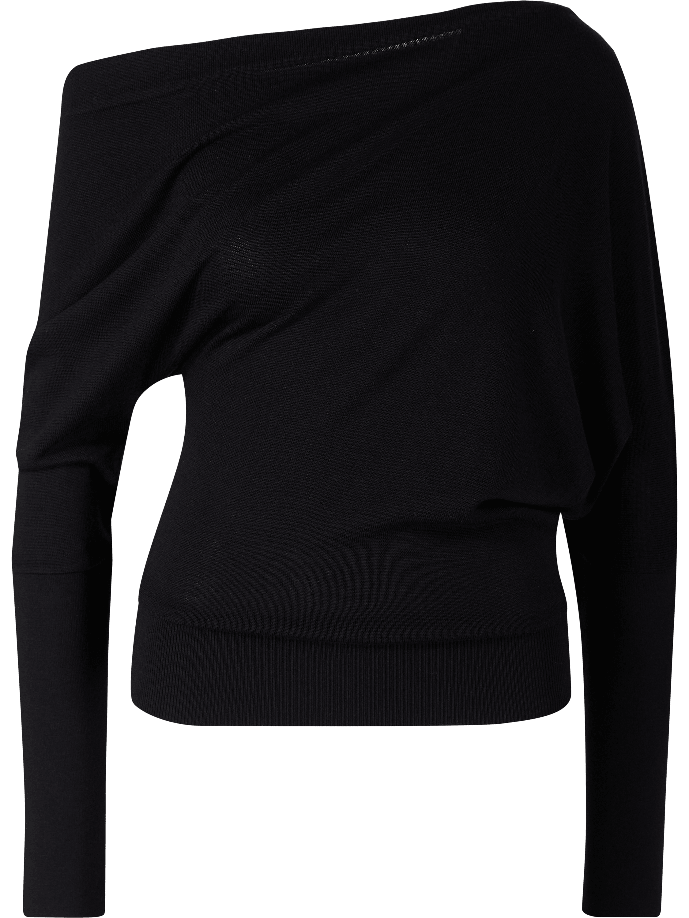 Tom Ford Schulterfreier Woll-Seidenpullover Schwarz, Produktansicht – UNGER.DE