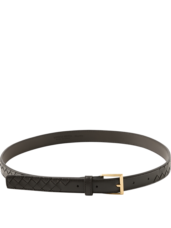 Leather belt 'Solo' espresso