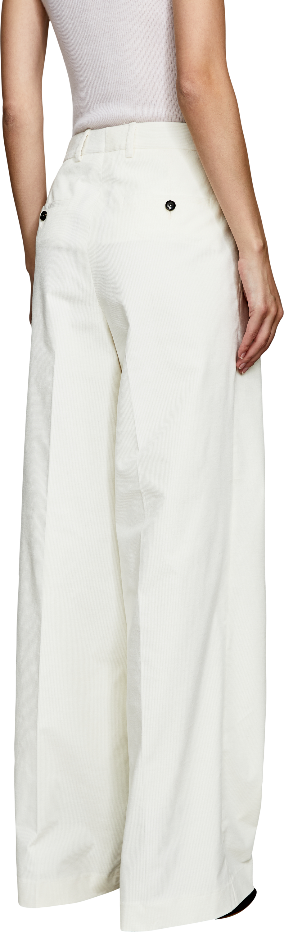 Kiton Cordhose Weiß, Rückansicht – UNGER.DE