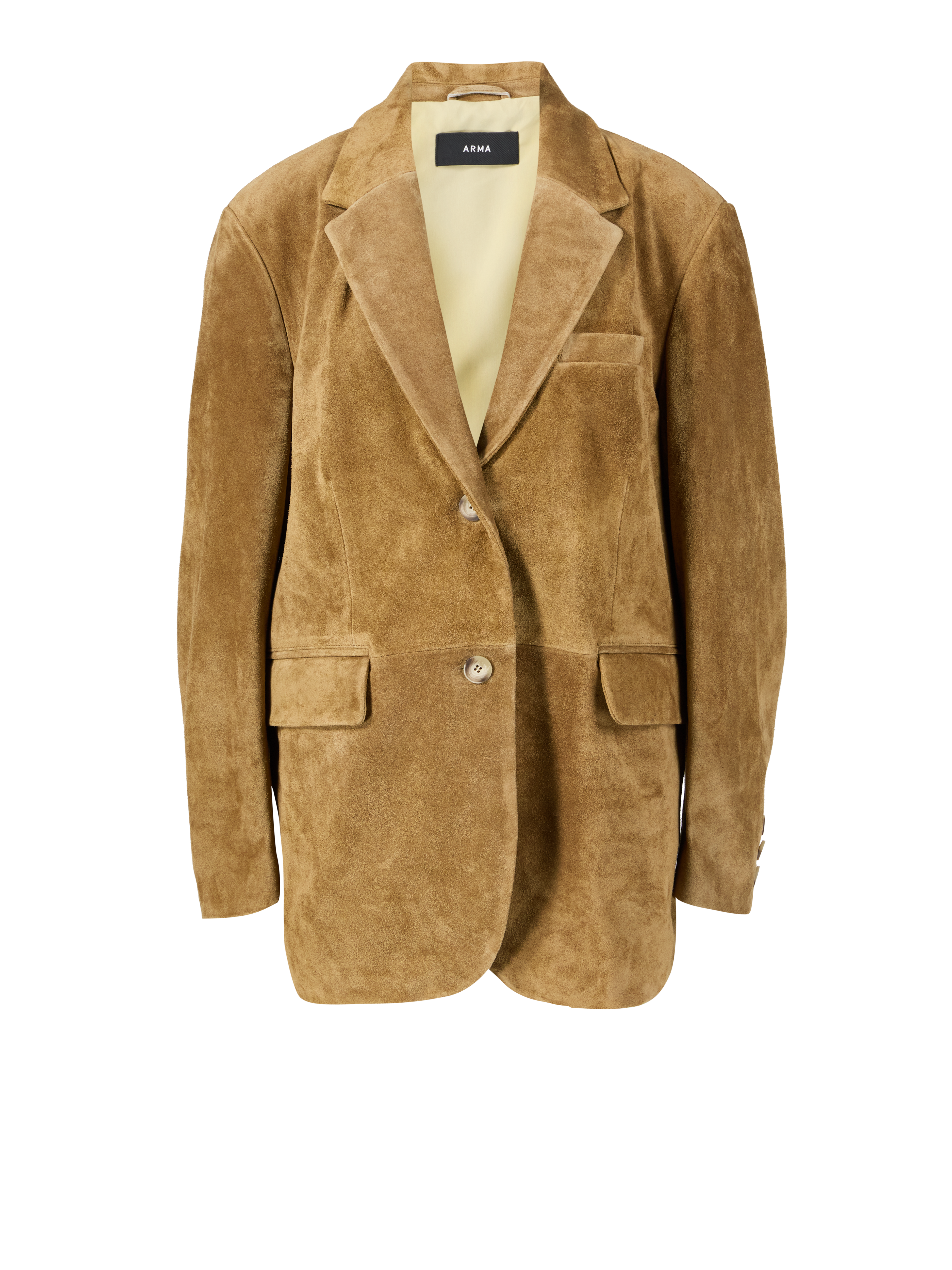 Blazer aus Veloursleder 'Benny Gritty' Cognac