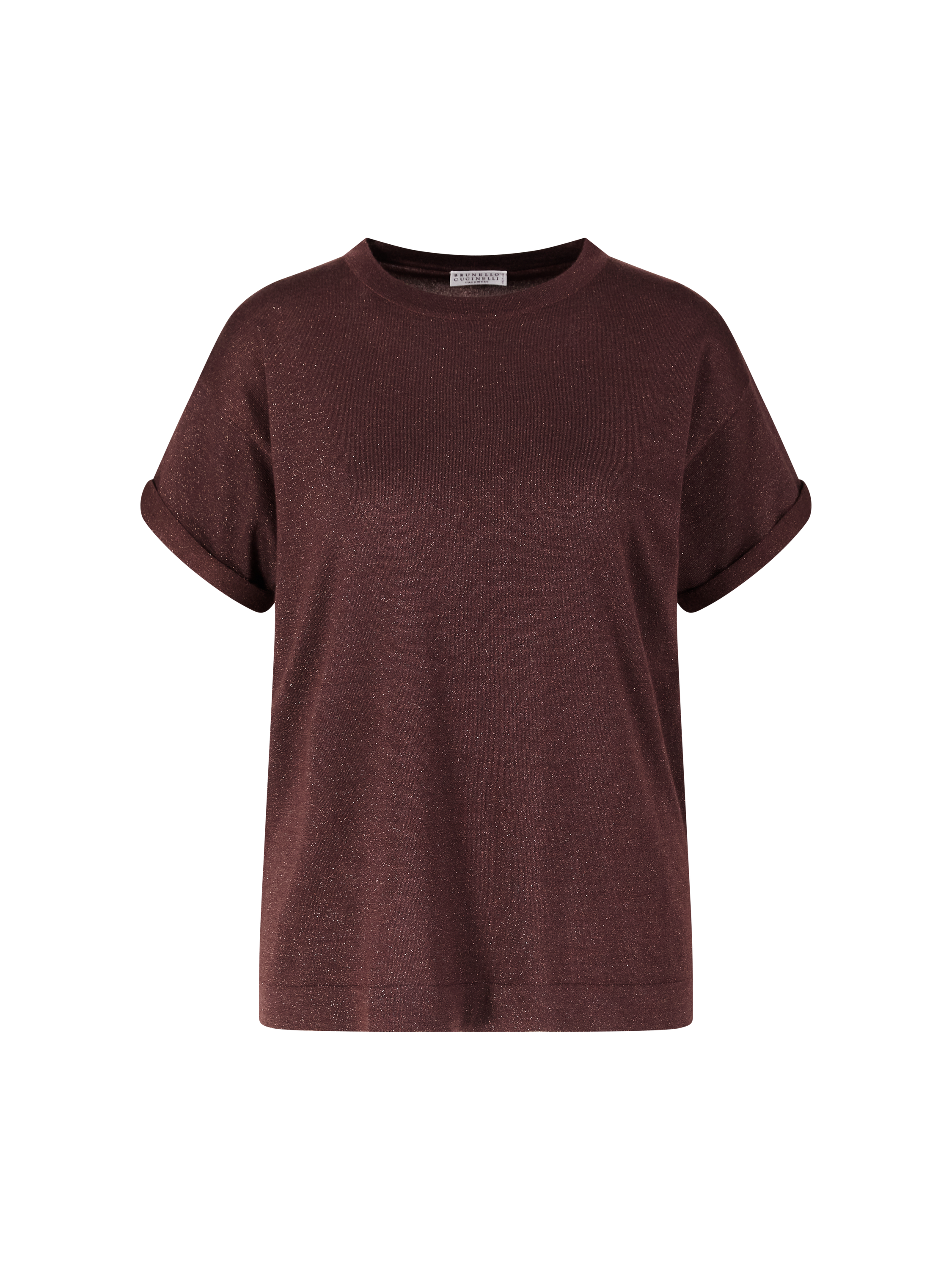Funkelndes Cashmere-Seidenshirt Bordeaux
