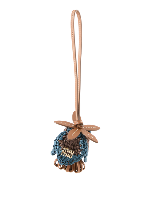 Crocheted flower pendant, brown