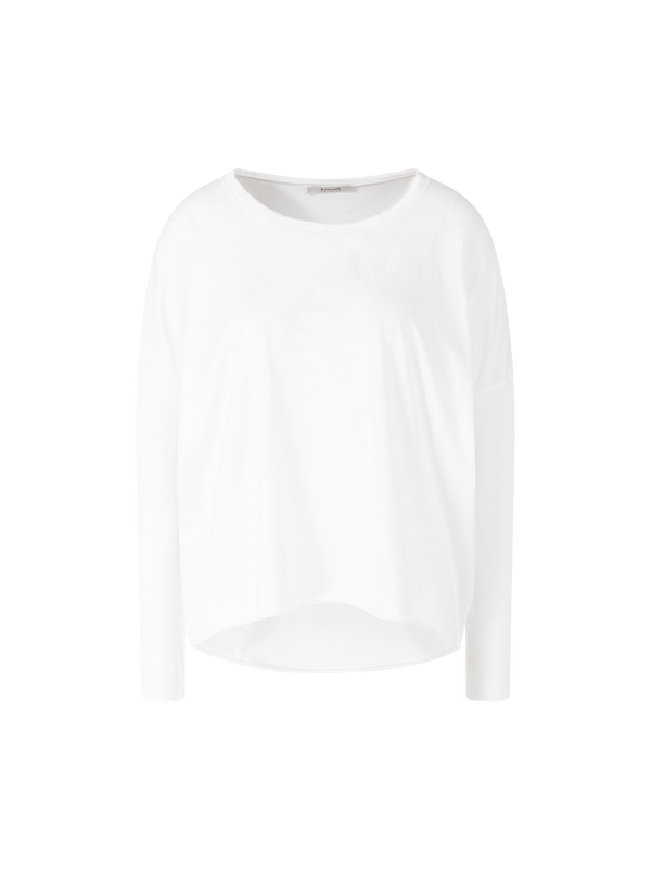 Langarmshirt aus Baumwolle Weiß
