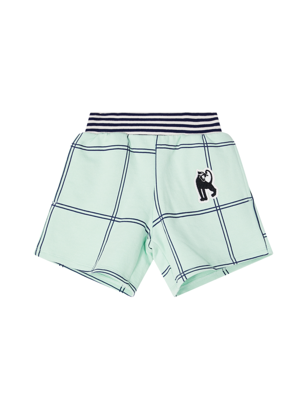 Shorts 'Check Panther Patch' Grün