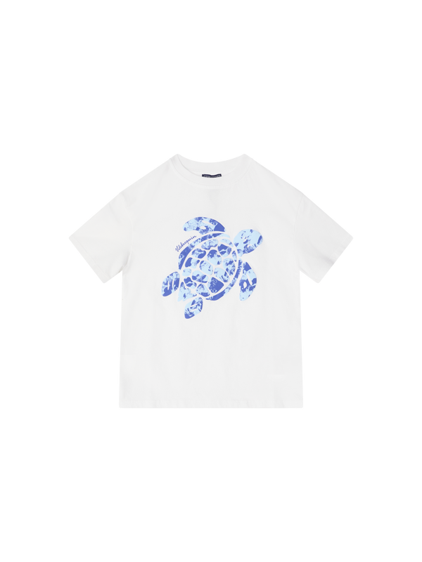T-Shirt mit Turtle Print Weiß
